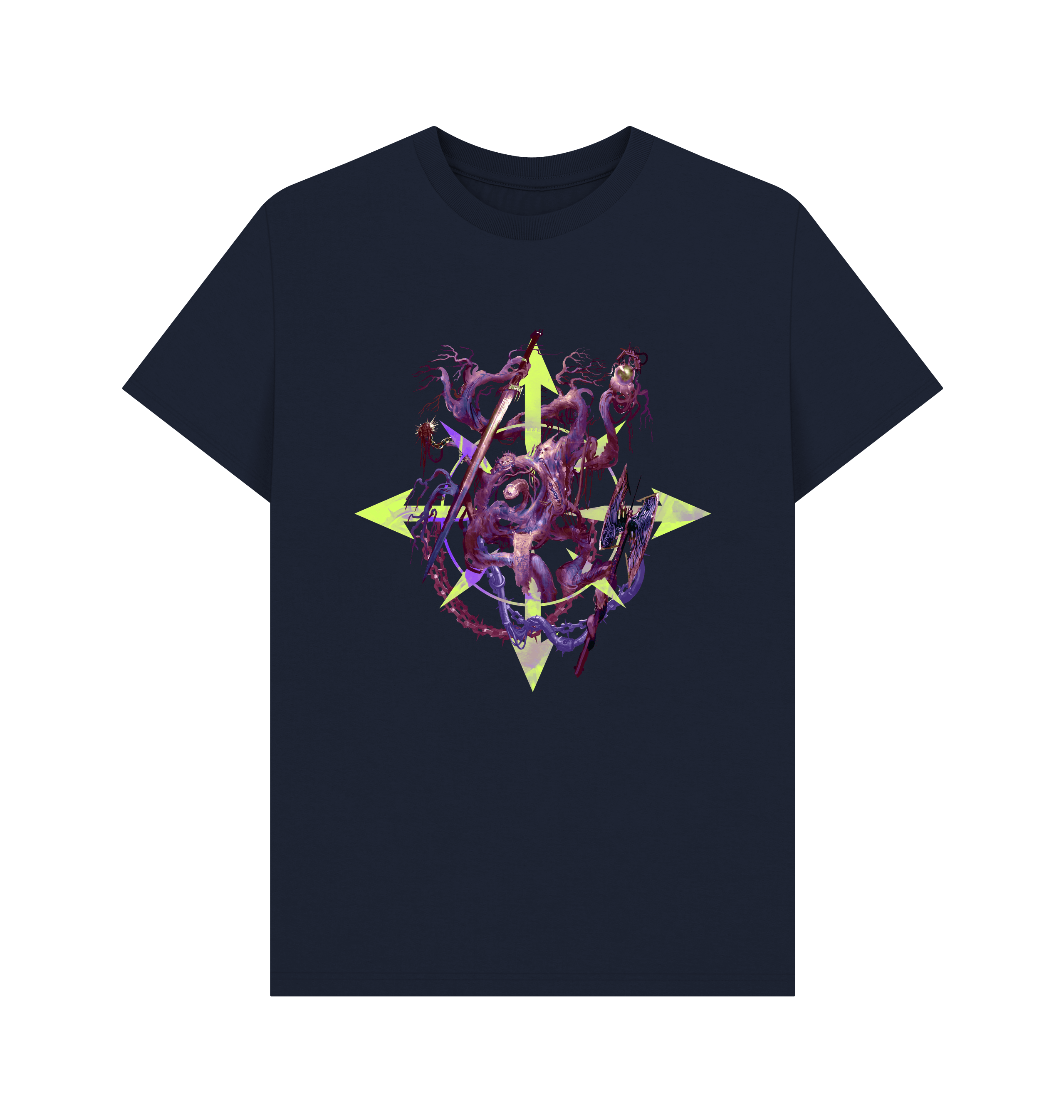 Navy Blue Chaos Space Marines Spawn of Chaos T Shirt