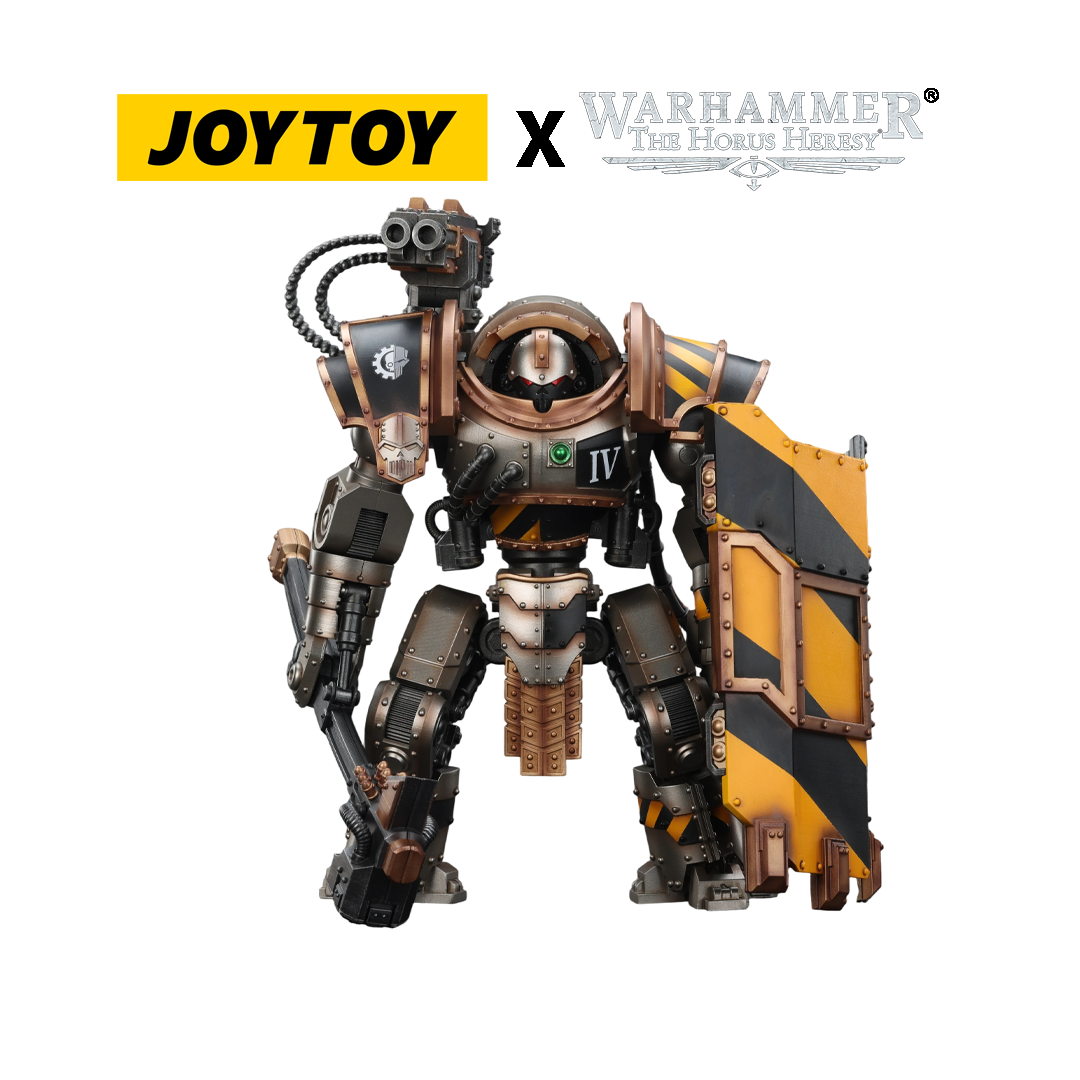 JoyToy Warhammer The Horus Heresy Action Figure - Iron Warriors, Iron Circle Domitar-Ferrum Class Battle-automata with Karceri Battle Shield and Graviton Crusher (1/18 Scale) Preorder