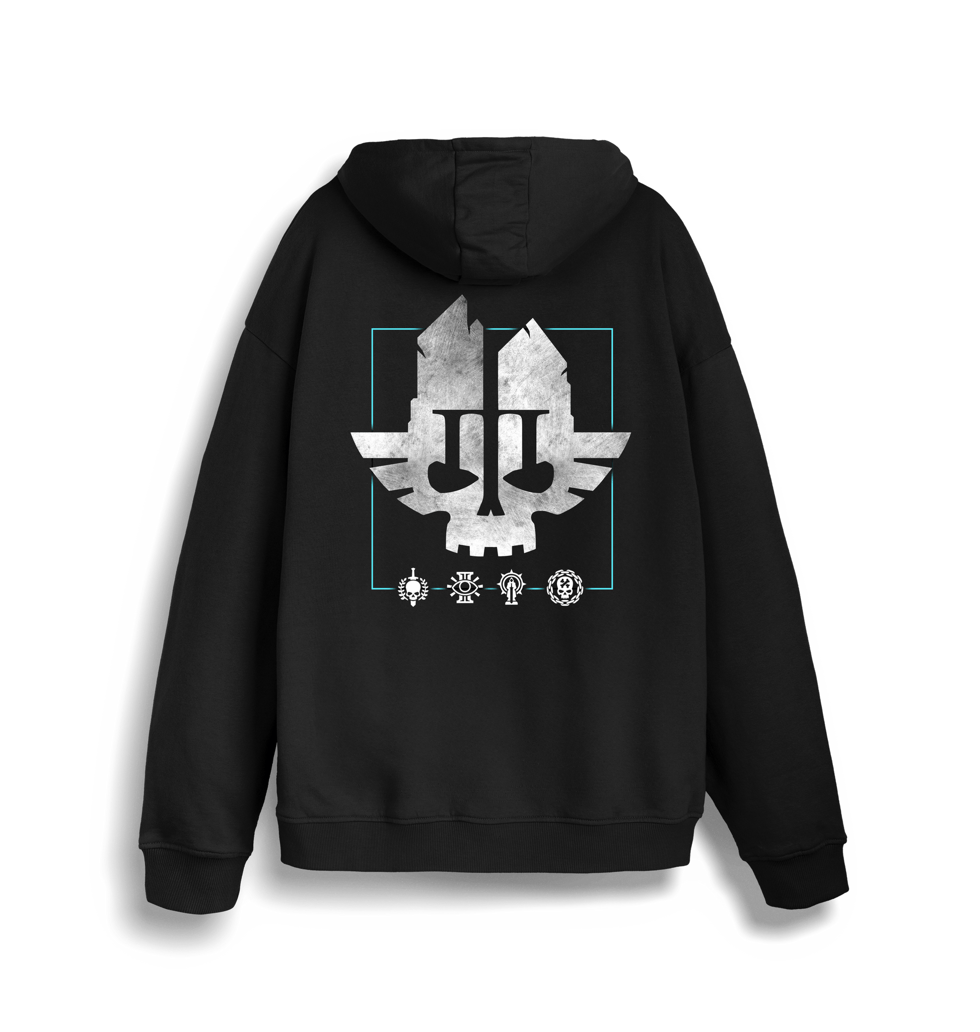 Black Printed Sweater Back