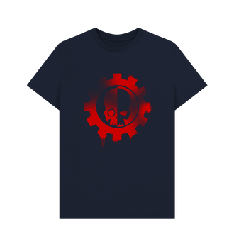 Navy Blue Adeptus Mechanicus Graffiti Insignia T Shirt