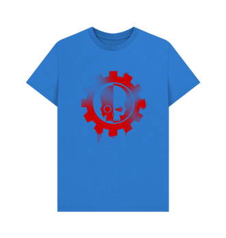 Bright Blue Adeptus Mechanicus Graffiti Insignia T Shirt