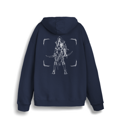 French Navy Printed Sweater Back