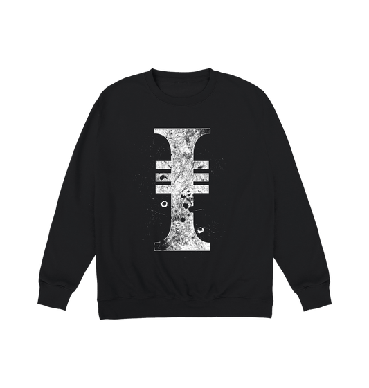 Deep Black Printed Sweater