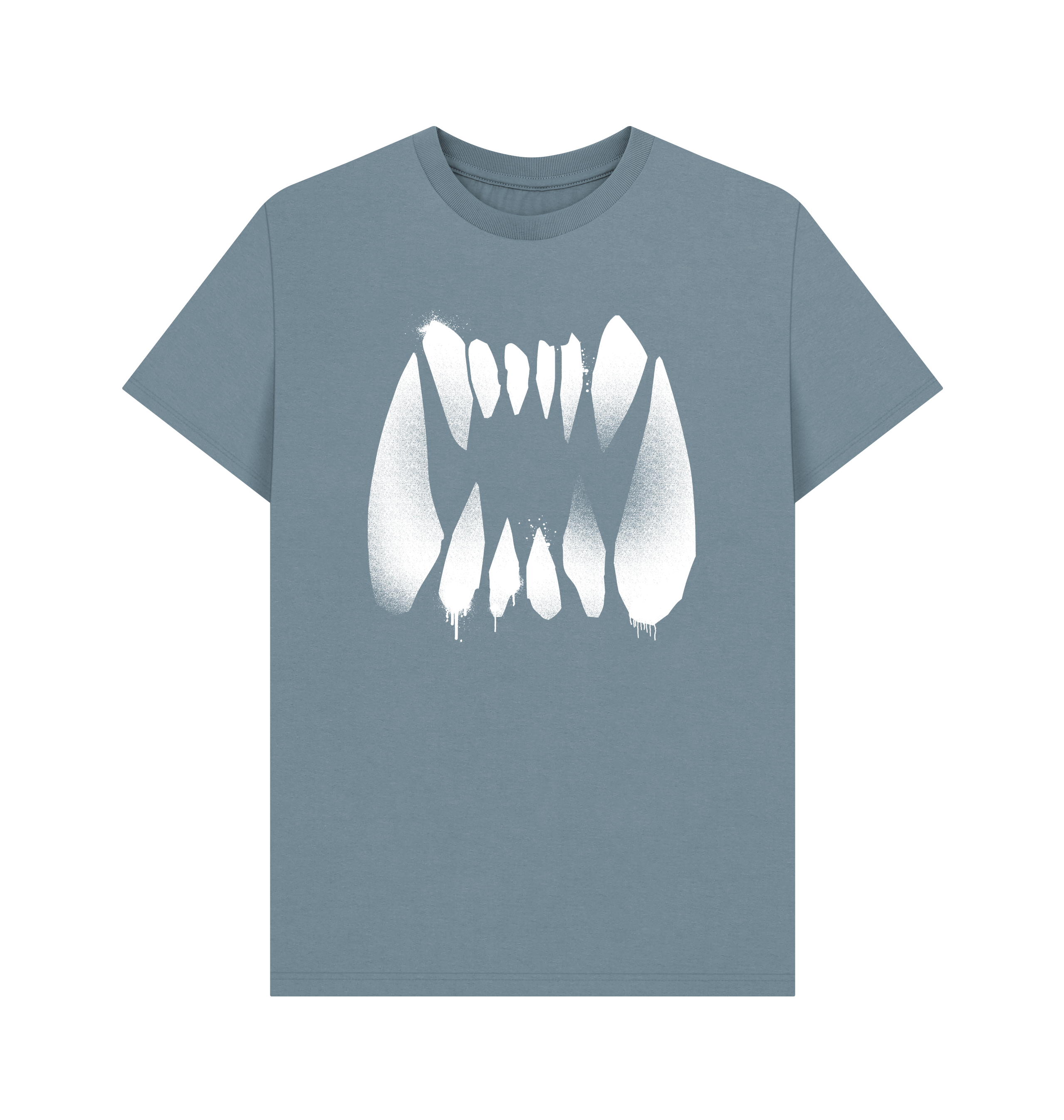Stone Blue Destruction Graffiti Insignia T Shirt