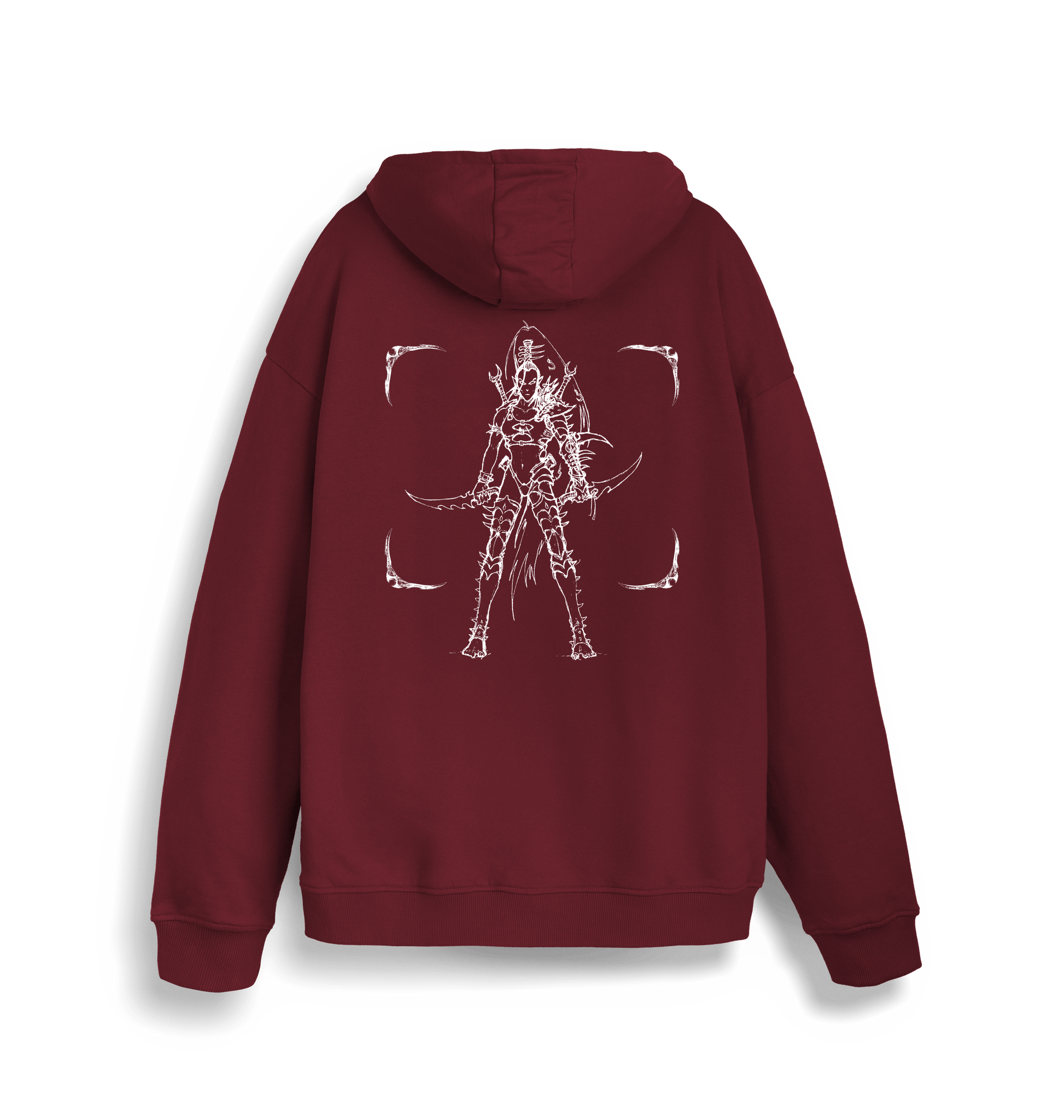 Burgundy Printed Sweater Back