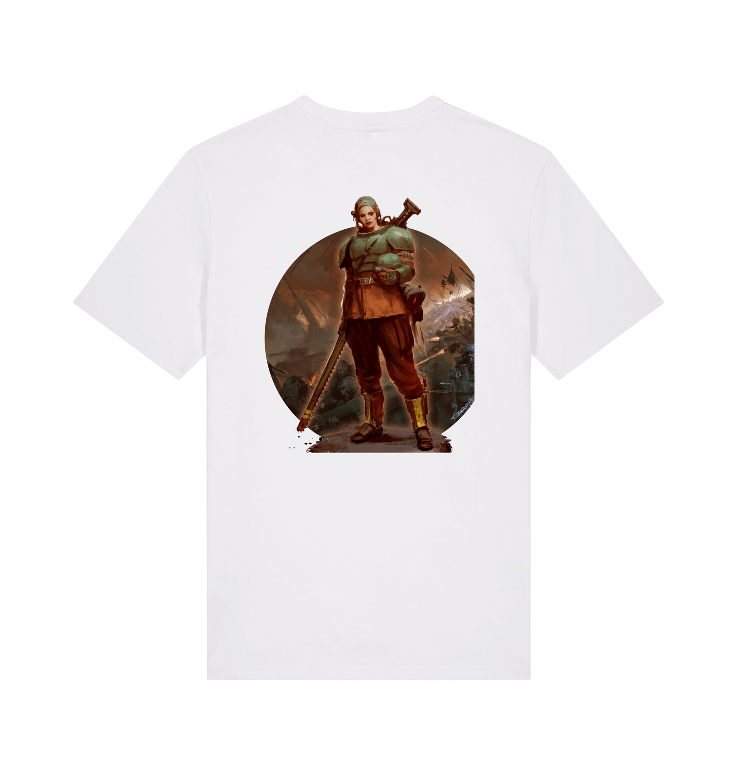 White Printed T-shirt Back