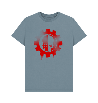 Stone Blue Adeptus Mechanicus Graffiti Insignia T Shirt