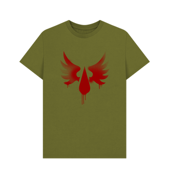 Moss Green Blood Angels Graffiti Insignia T Shirt