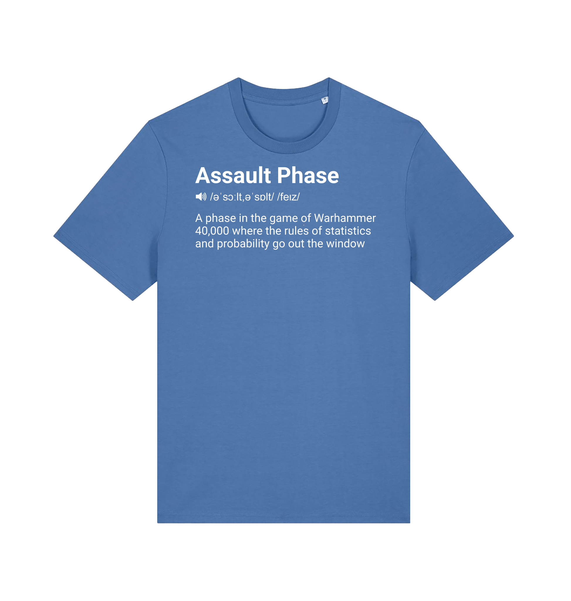 Bright Blue Printed T-shirt Front