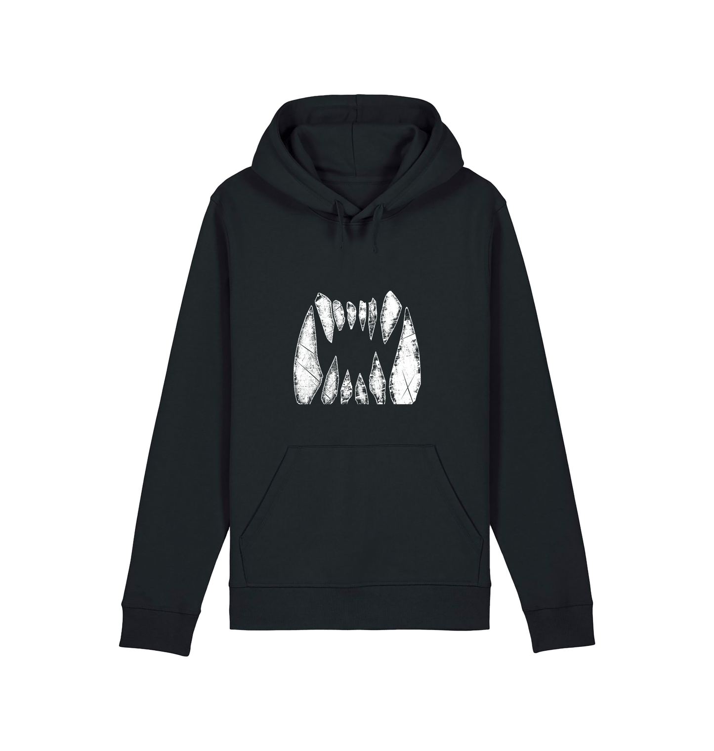 Black Printed Hoody Front