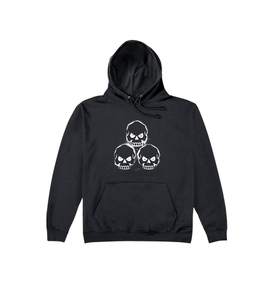 Deep Black Printed Hoody