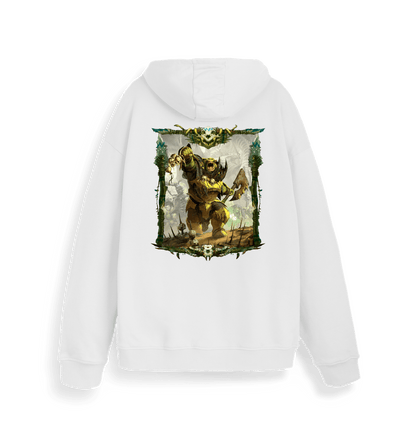 White Printed Sweater Back