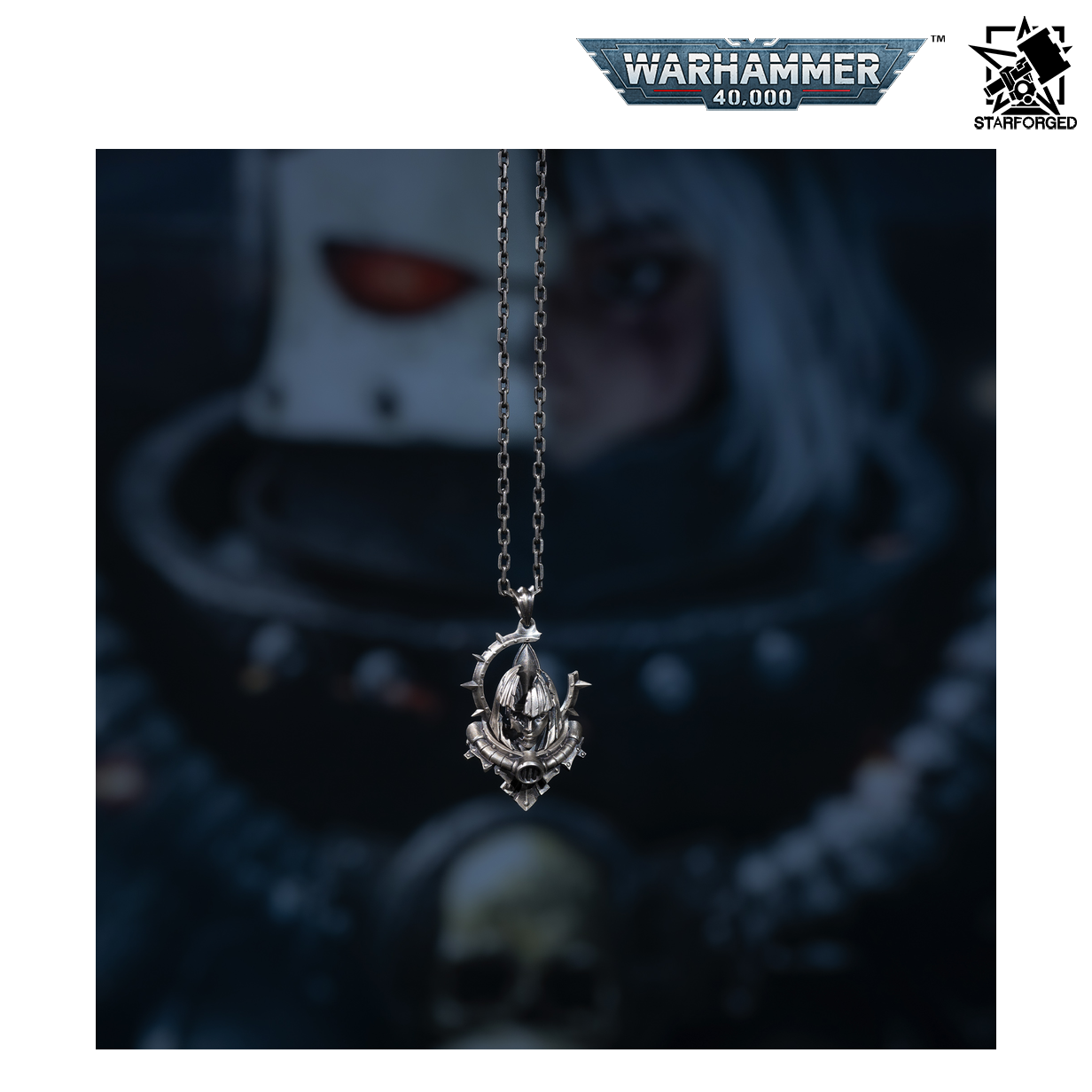 Starforged Warhammer 40,000 Adepta Sororitas Artificer Reliquia Pendant Sterling Silver Necklace Preorder
