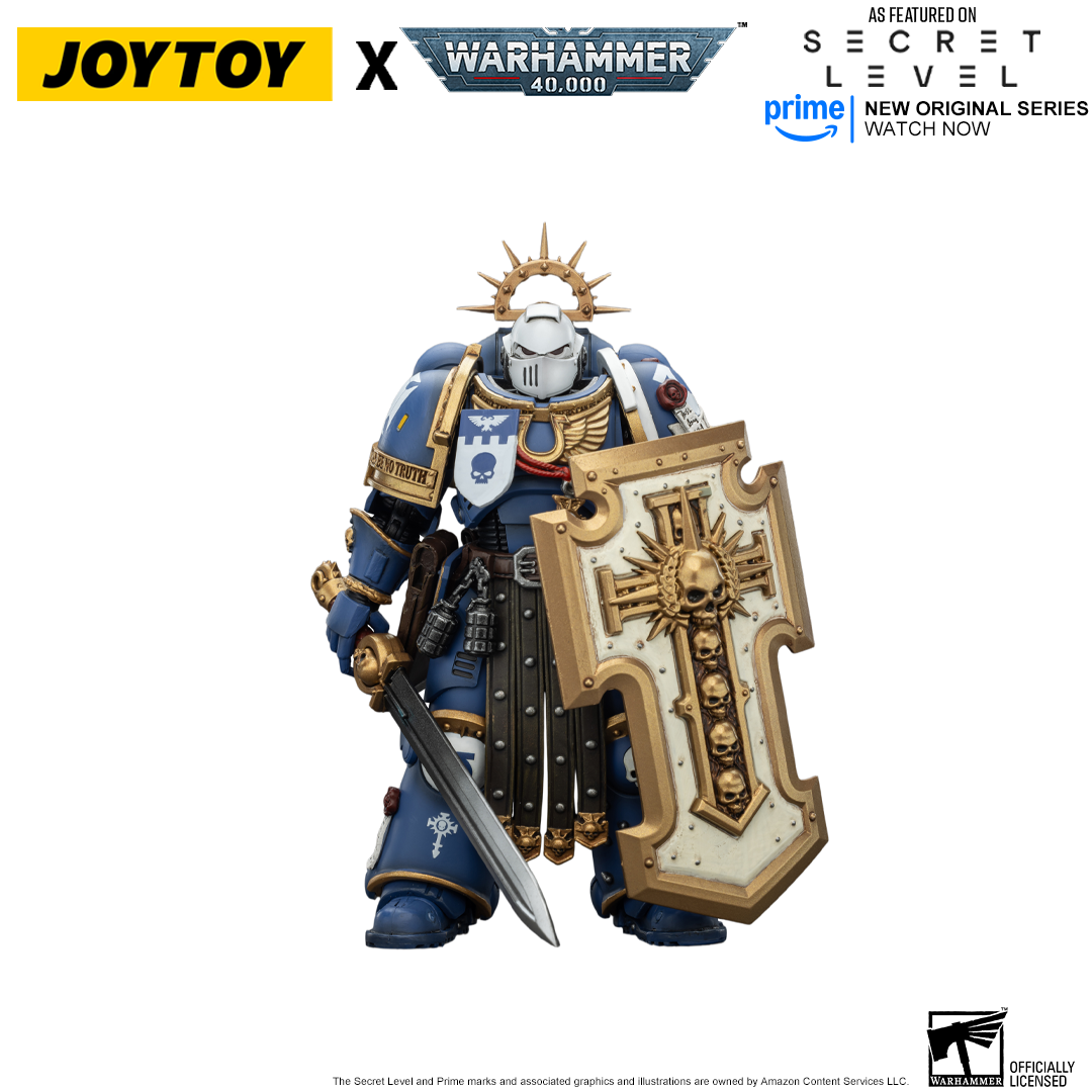 JoyToy Warhammer 40,000 Action Figure - Torvald with Power Sword, Stormshield and Bolt Pistol (1/18 Scale) Preorder