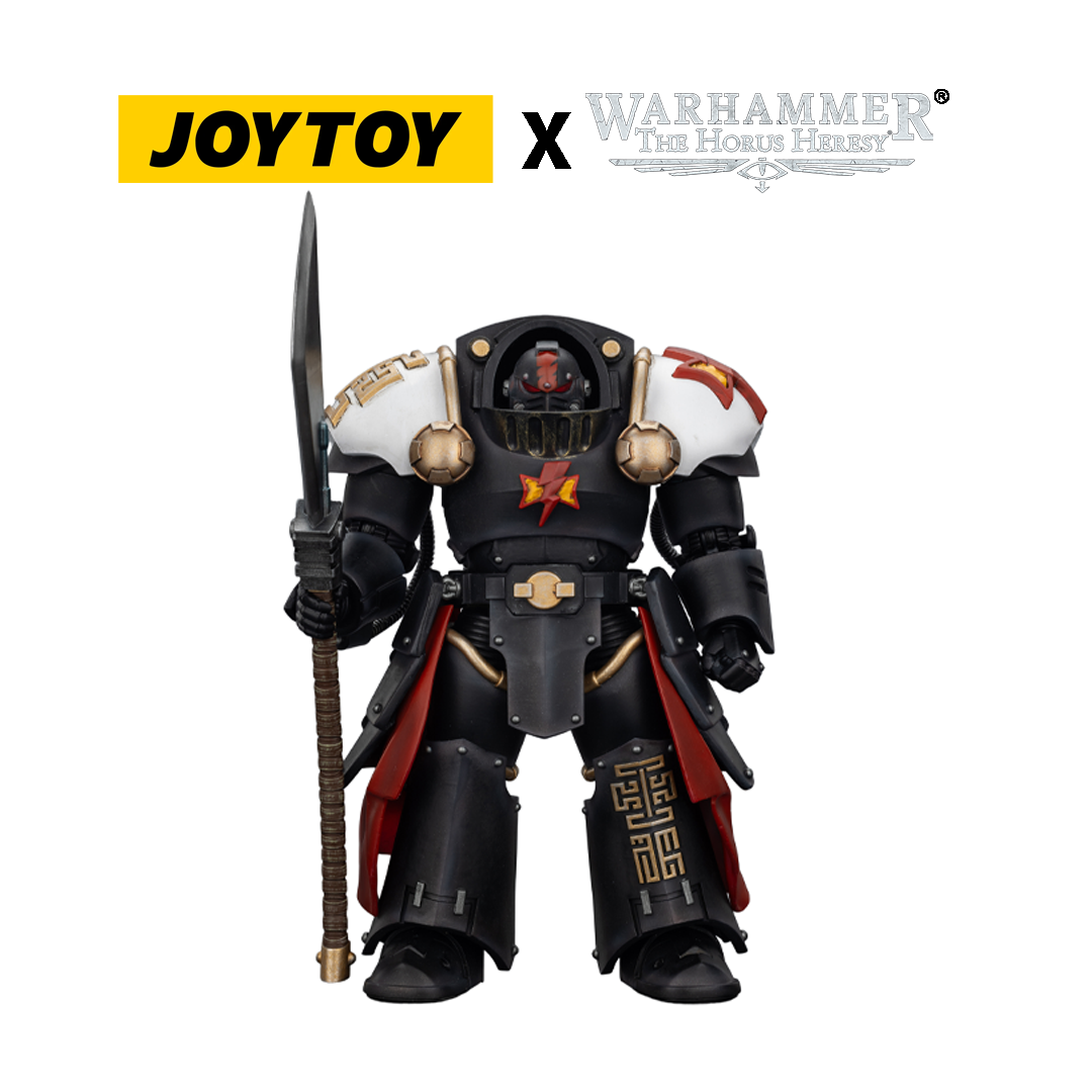 JoyToy Warhammer The Horus Heresy Action Figure - White Scars, Ebon Keshig Kharash 2 with Power Glaive (1/18 Scale) Preorder
