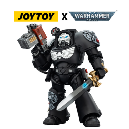 JoyToy Warhammer 40,000 Action Figure - Raven Guard, Terminator 1 with Power Sword and Storm Bolter (1/18 Scale) Preorder