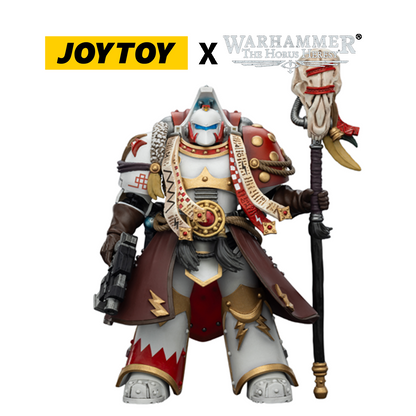 JOYTOY Warhammer The Horus Heresy Action Figure - White Scars, Stormseer Consul with Force Staff and Bolt Pistol (1/18 Scale) Preorder