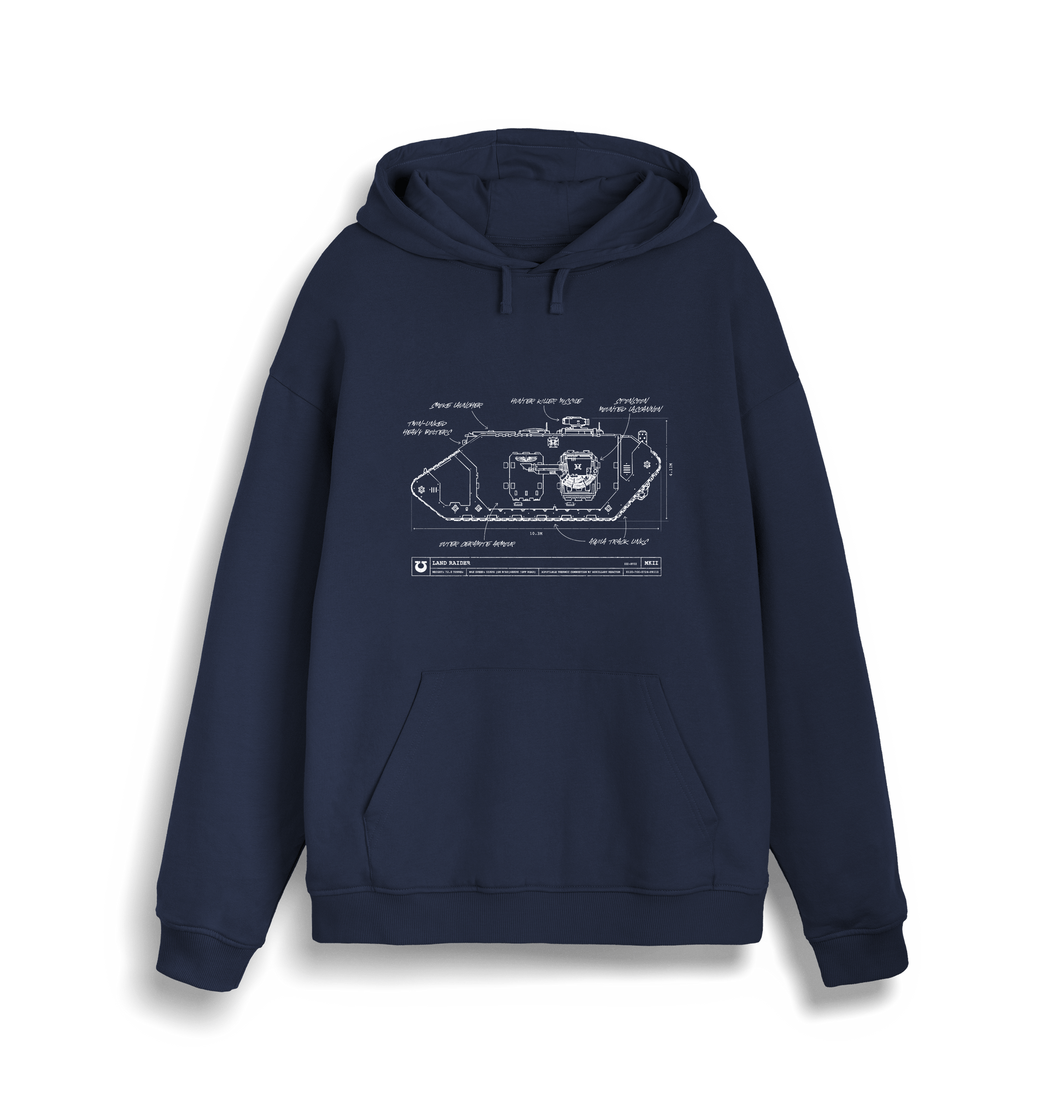 French Navy Printed Sweater Front