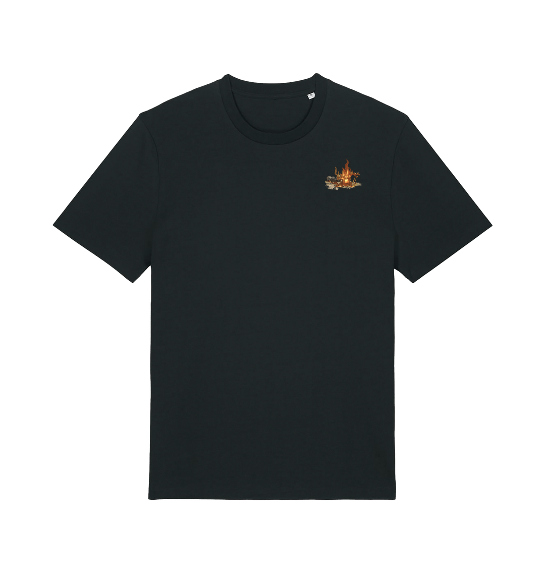 Black Printed T-shirt Front