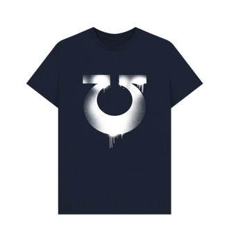 Navy Blue Ultramarines Graffiti Insignia T Shirt