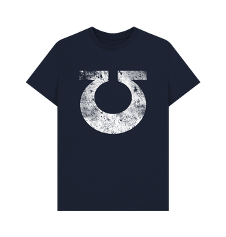 Navy Blue Ultramarines Battleworn Insignia T Shirt