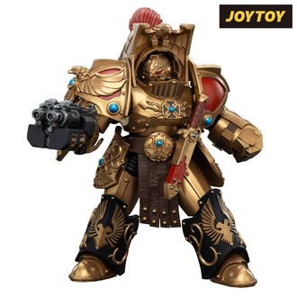 JoyToy Warhammer The Horus Heresy Action Figure - Legio Custodes, Aquilon Terminator Squad, Aquilon Terminator with Lastrum Storm Bolter (1/18 Scale) Preorder