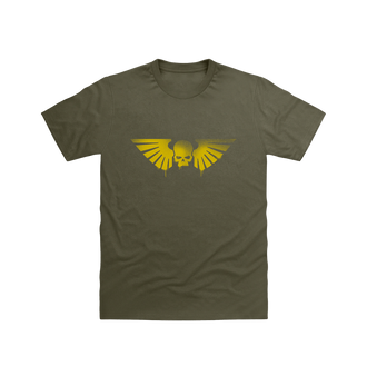 Military Green Astra Militarum Graffiti Insignia T Shirt