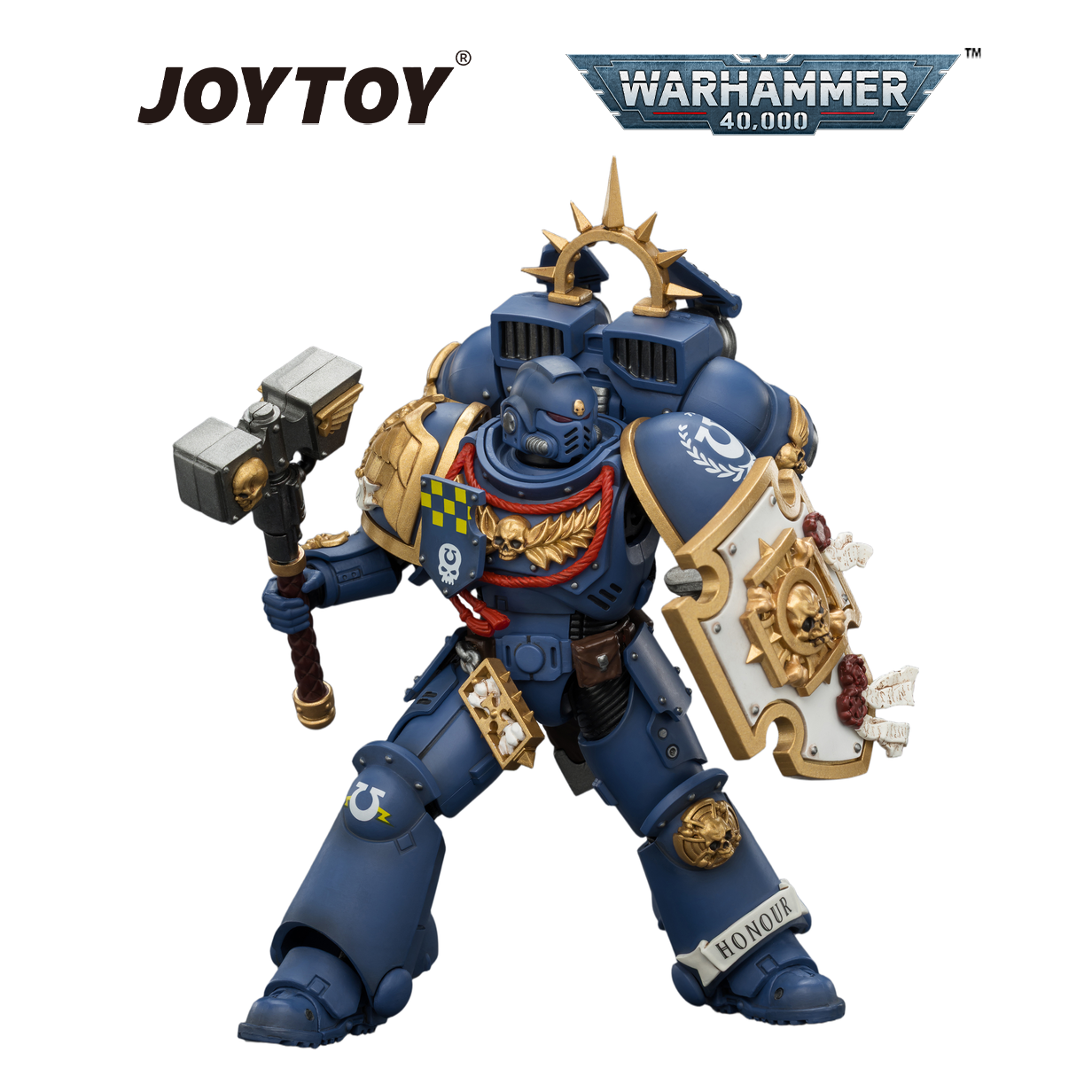 JOYTOY Warhammer 40,000 - Ultramarines, Captain with Jump Pack and Relic Shield (1/18 Scale) Preorder