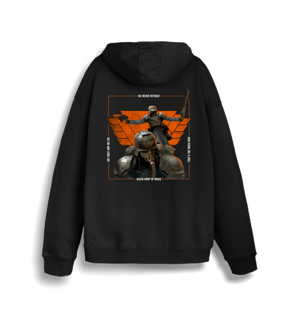 Black Printed Sweater Back