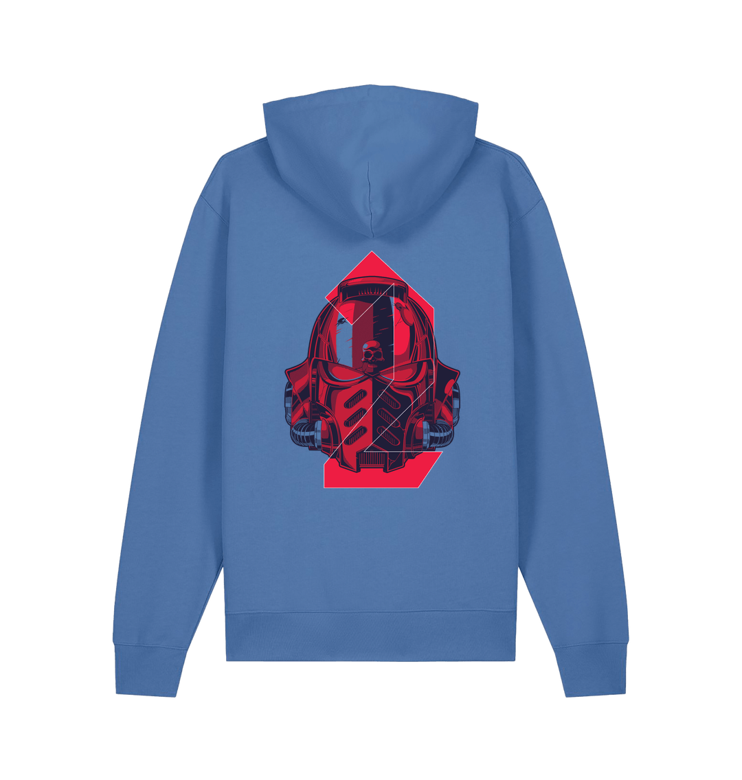 Bright Blue Printed Sweater Back