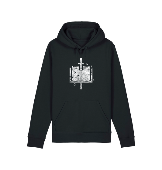 Black Printed Hoody Front