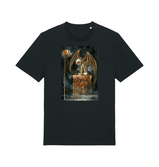 Black Printed T-shirt Front