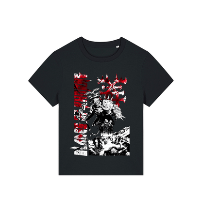 Black Printed T-shirt Front