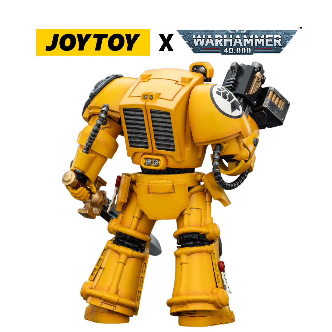 JoyToy Warhammer 40,000 Action Figure - Imperial Fists, Terminator 1 with Power Sword and Storm Bolter (1/18 Scale) Preorder