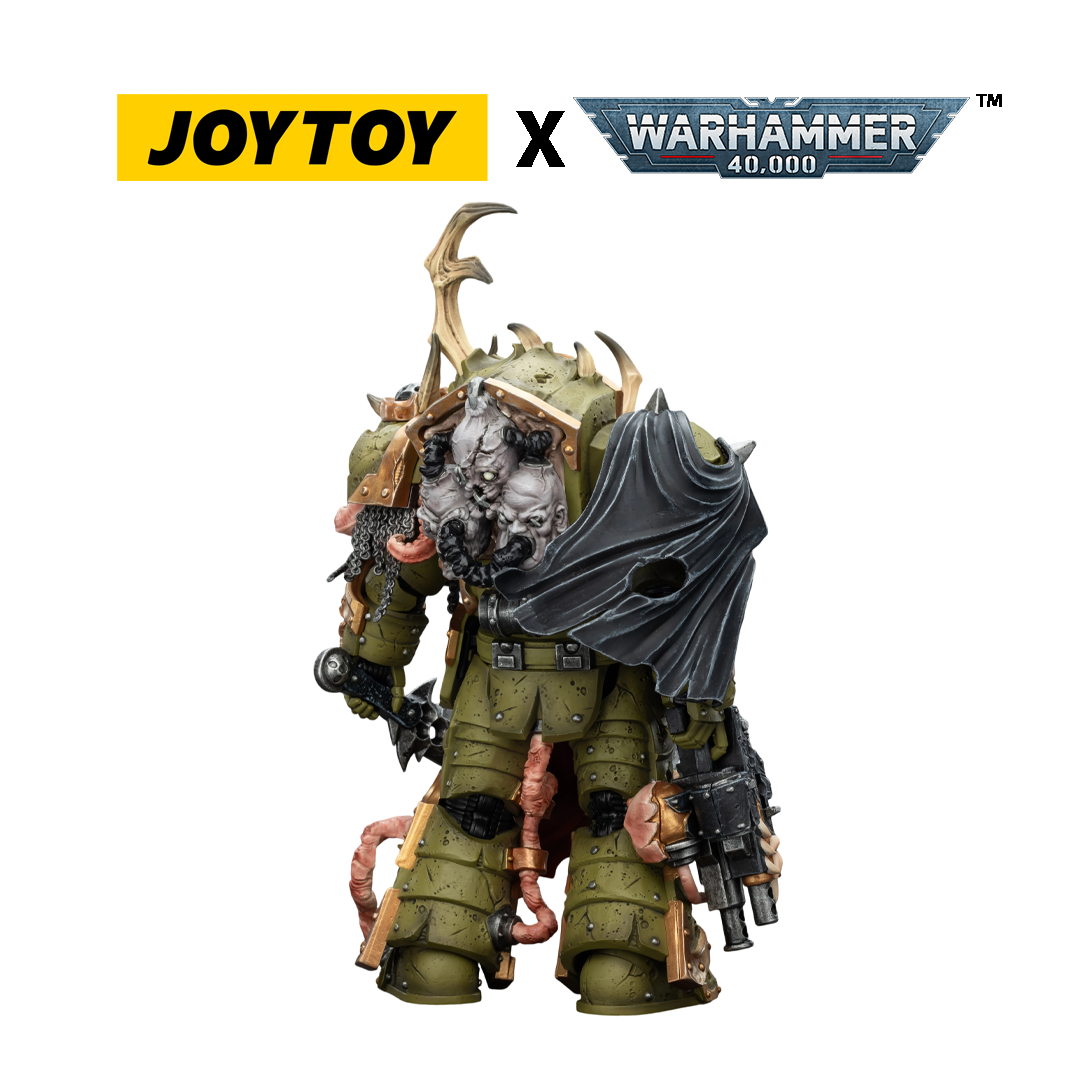 JoyToy Warhammer 40,000 Action Figure - Death Guard, Blightlord Terminator 3 with Combi-bolter and Bubotic Blade (1/18 Scale) Preorder