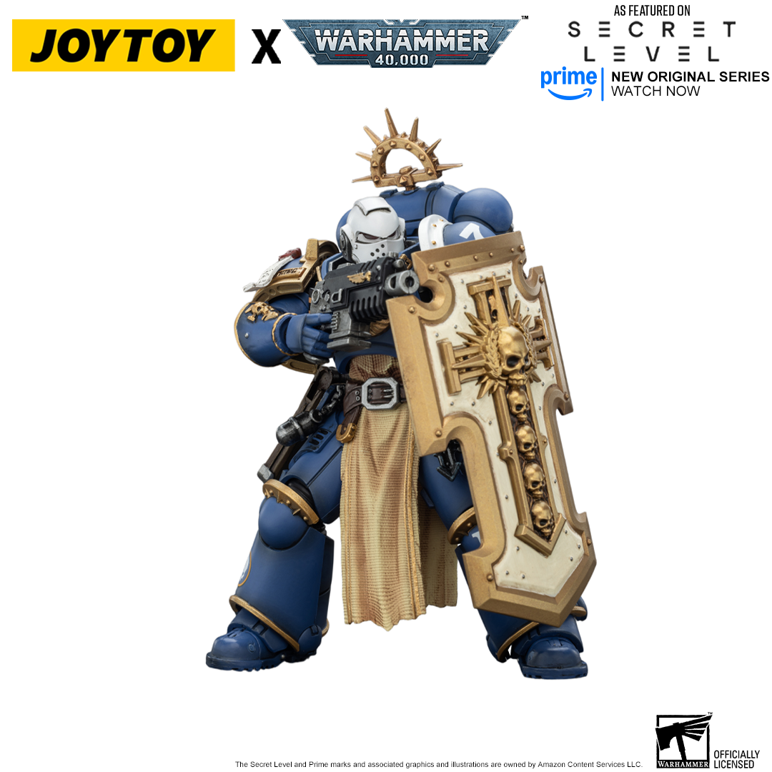 JoyToy Warhammer 40,000 Action Figure - Levantus with Power Sword, Stormshield and Bolt Pistol (1/18 Scale) Preorder