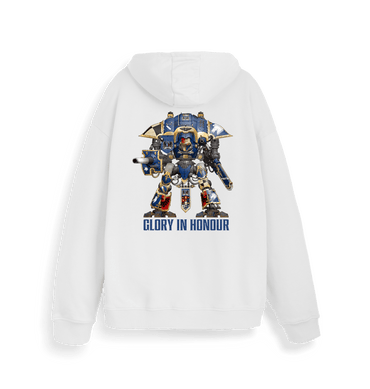 White Printed Sweater Back