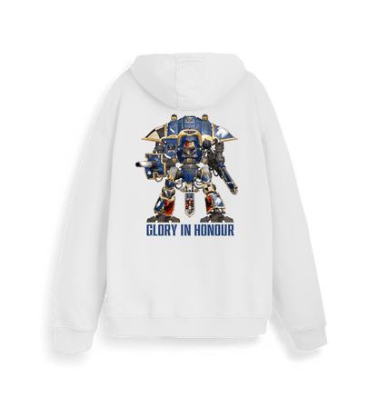 White Printed Sweater Back