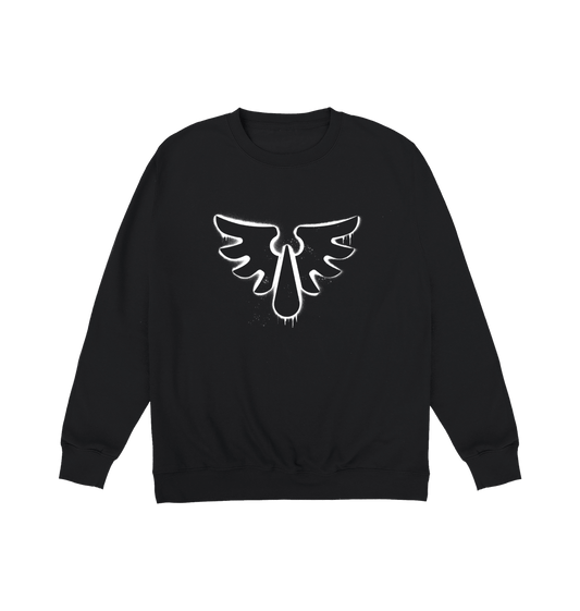 Deep Black Printed Sweater