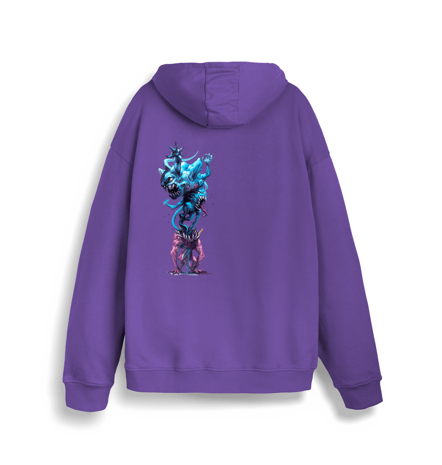 Purple Love Printed Sweater Back