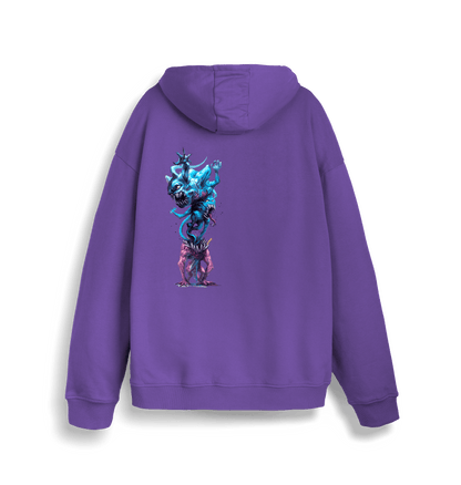 Purple Love Printed Sweater Back