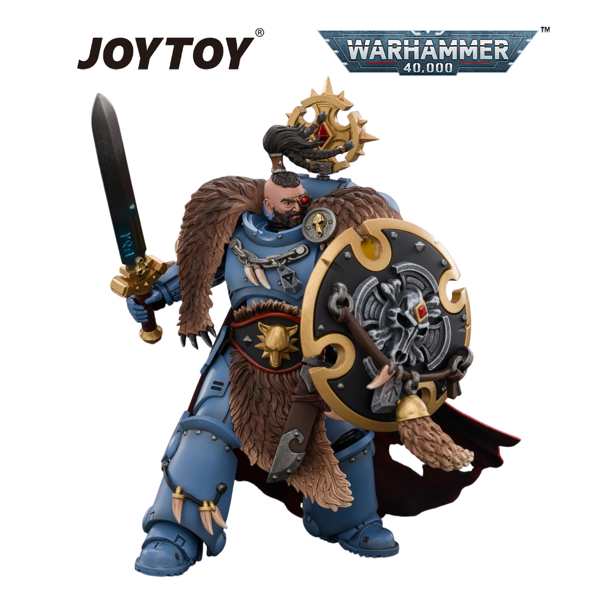 JOYTOY Warhammer 40,000 - Space Wolves, Wolf Guard Battle Leader (1/18 Scale) – product image 3