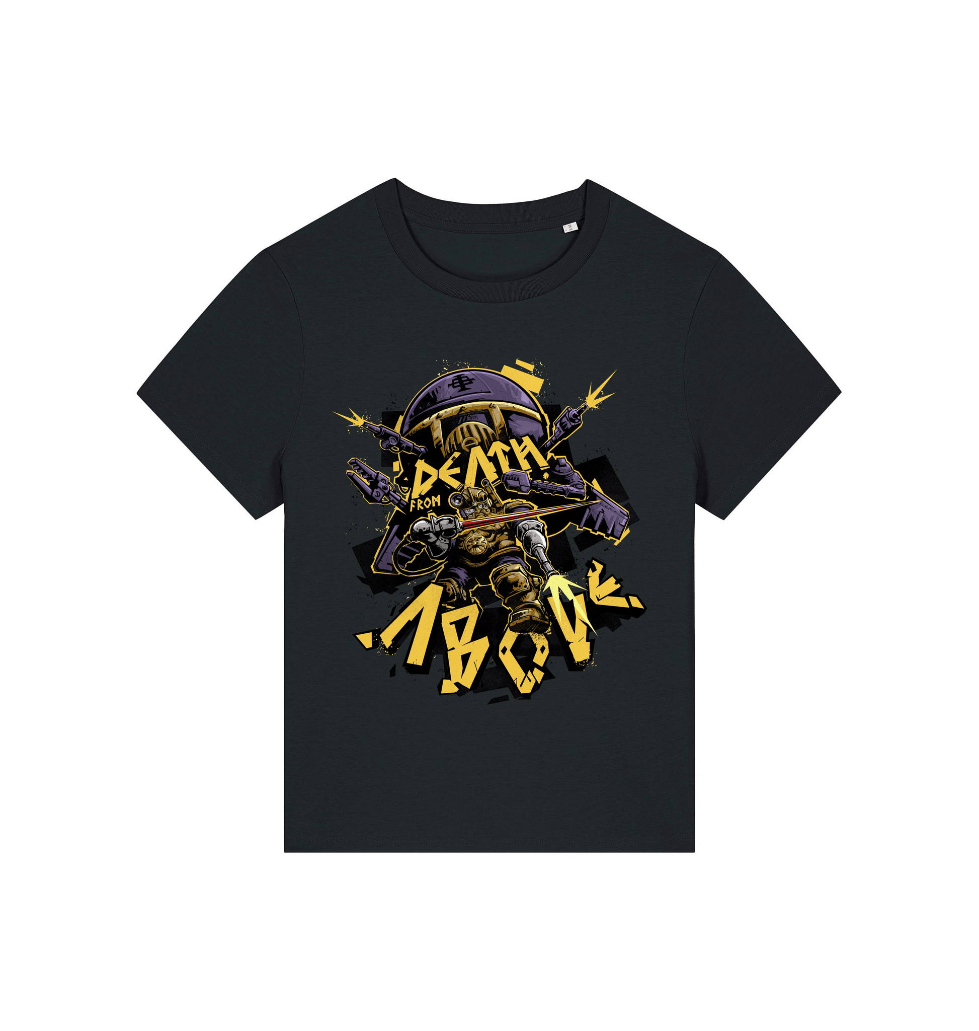 Black Printed T-shirt Front