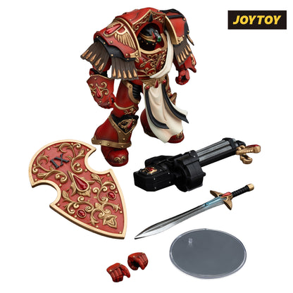 JoyToy Warhammer The Horus Heresy Action Figure - Blood Angels, Crimson Paladin with Iliastus Assault Cannon (1/18 Scale)