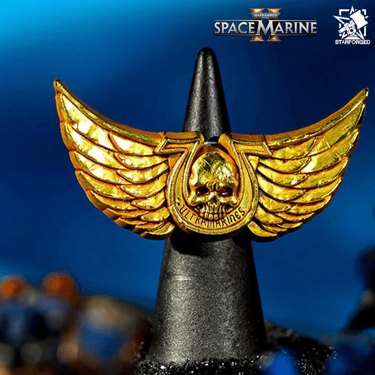 Starforged Warhammer 40,000: Space Marine 2 Ultramarines Courage & Honour Pin Badge