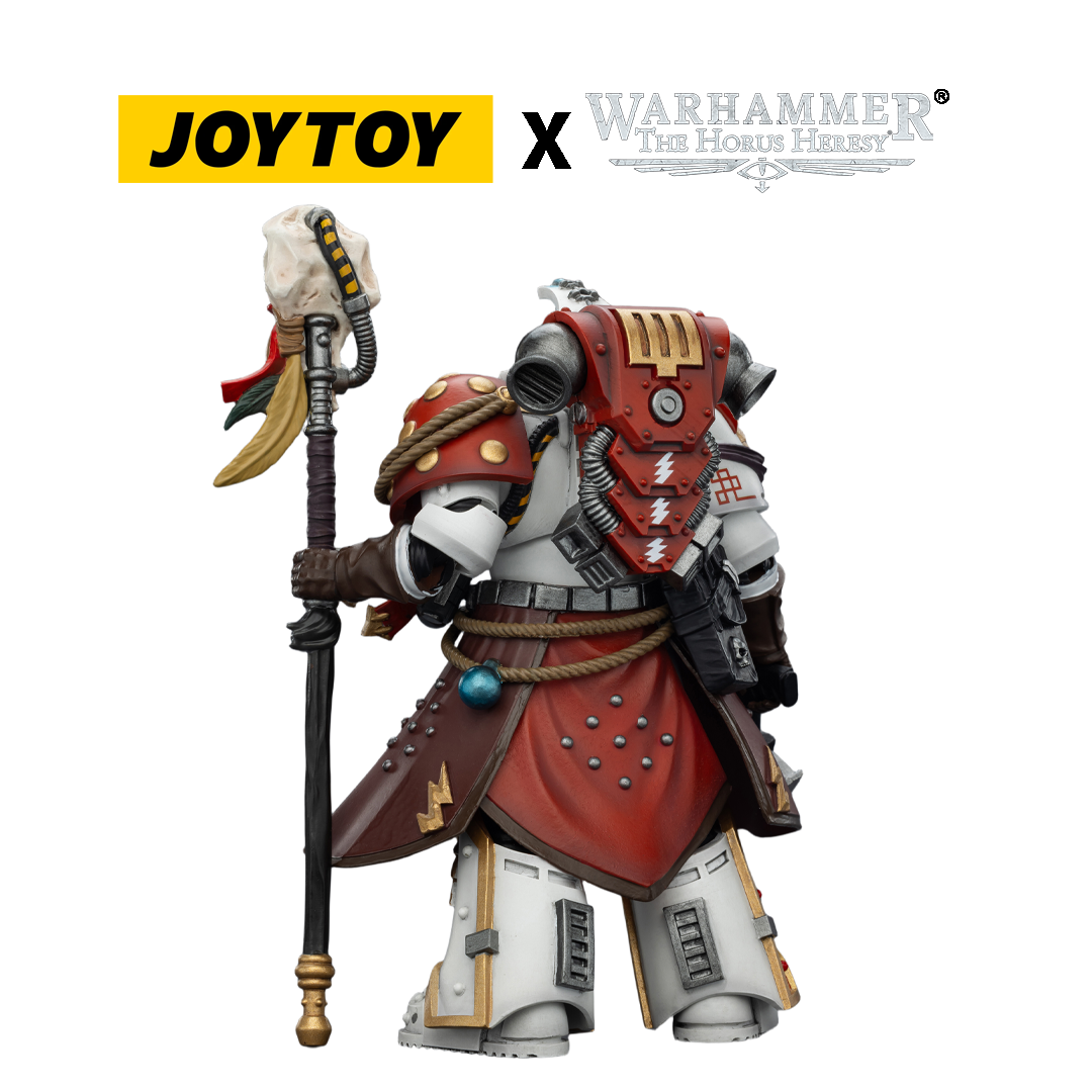 JOYTOY Warhammer The Horus Heresy Action Figure - White Scars, Stormseer Consul with Force Staff and Bolt Pistol (1/18 Scale) Preorder