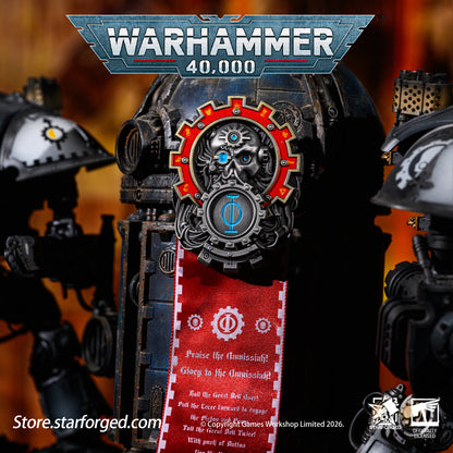 Starforged Warhammer 40,000 Seal of Omnissiah Machine God Deus Mechanicus Men's Brooch Pin Badge