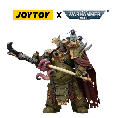 JoyToy Warhammer 40,000 Action Figure - Death Guard, Deathshroud Terminator 2, with Manreaper and Plaguespurter Gauntlet  (1/18 Scale) Preorder
