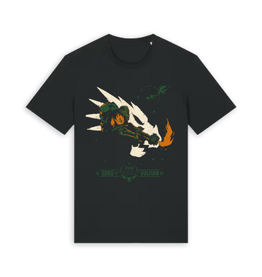 Black Printed T-shirt Front