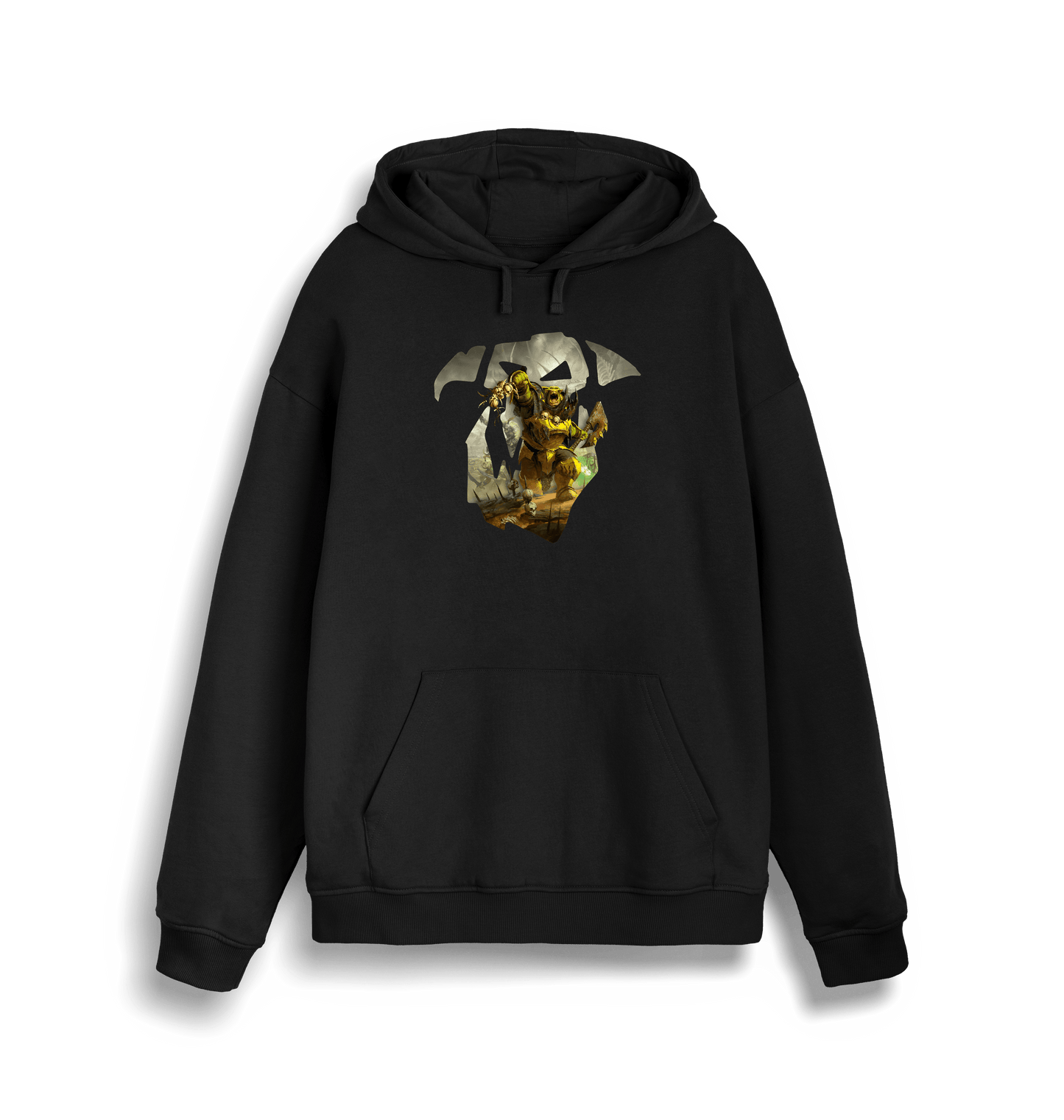 Black Printed Sweater Front